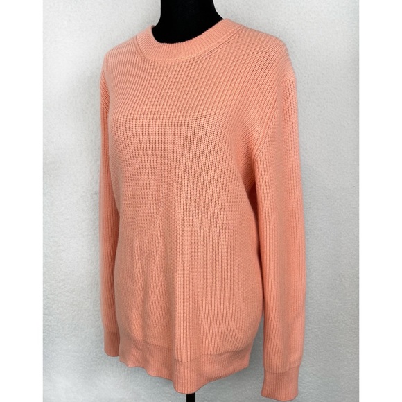 Proenza Schouler Sweaters - PROENZA SCHOULER • Coral Wool Cashmere Ribbed Knit Sweater